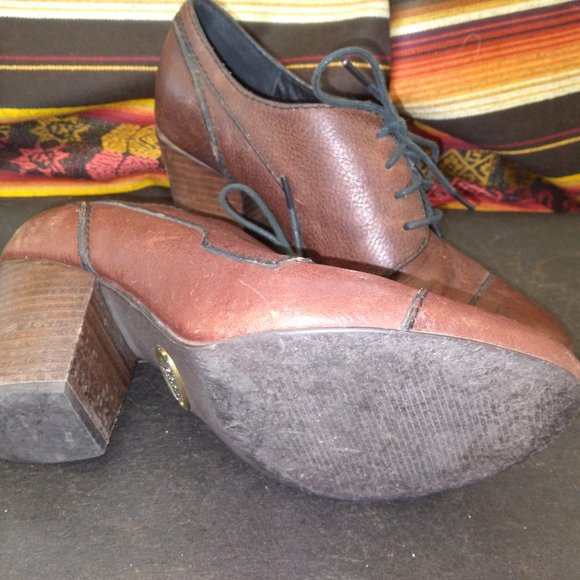 Vintage Fossil Granny Lace up shoes Size 8 - Picture 5 of 6